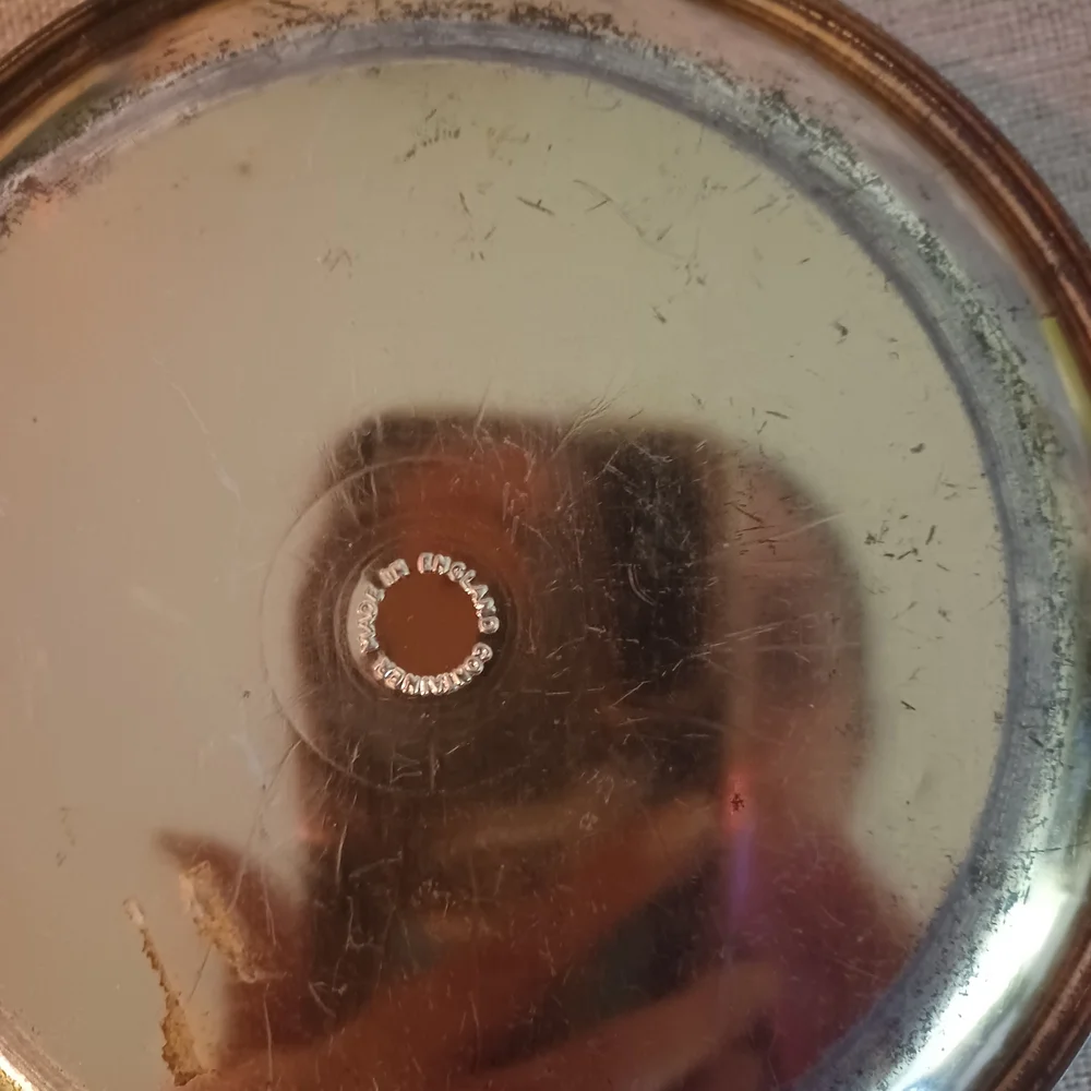 Elegant Gold and Blue Decorative Tin Can - Picture 7 of 7